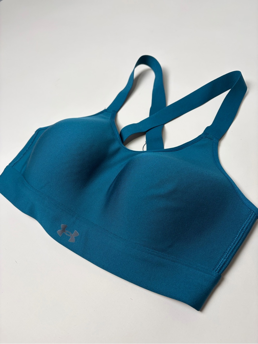 Under Armour Teal Crossback Sports Bra Women’s Medium Adjustable Straps - Picture 2 of 4